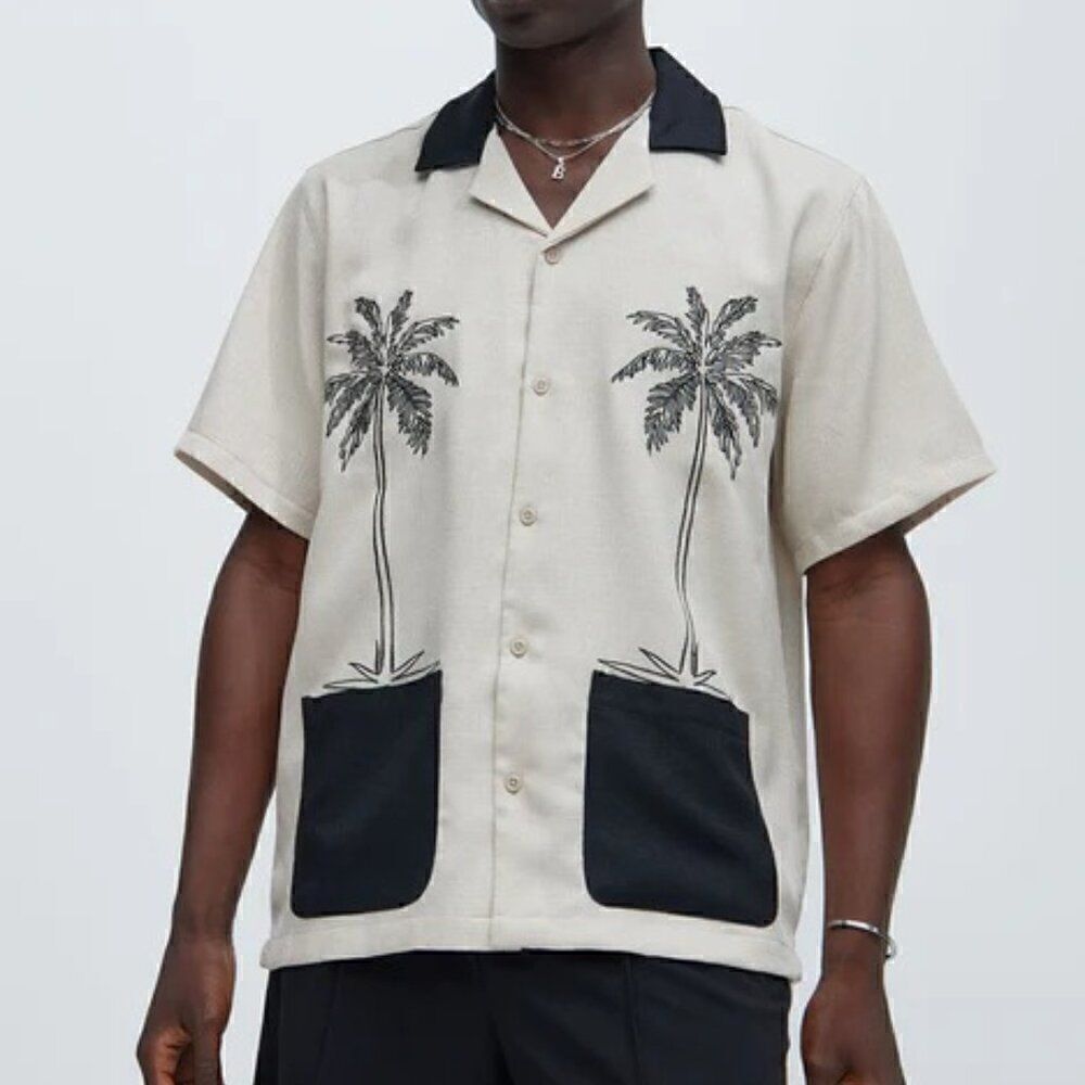 NWT Malibu Men's Stone Caviar Shirt Size XL